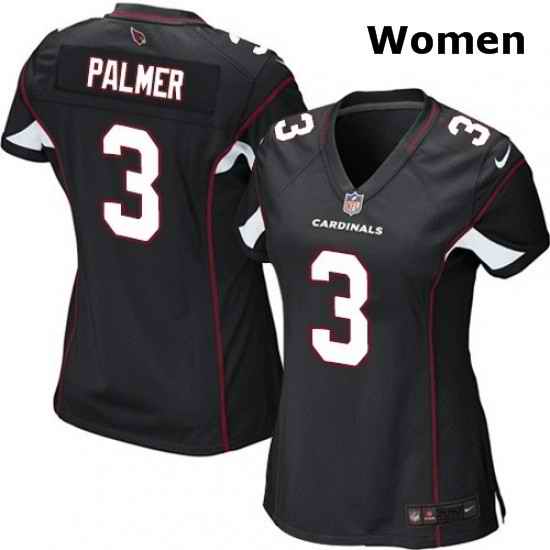 Womens Nike Arizona Cardinals 3 Carson Palmer Game Black Alternate NFL Jersey